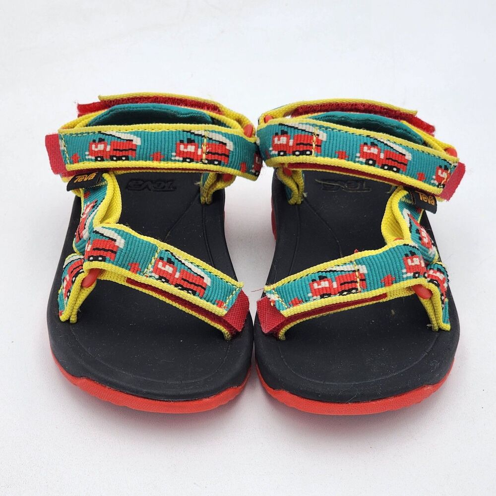 Teva Kids Hurricane XLT 2 Sports Sandals Fire Truck Teal Unisex Toddler's Size 5